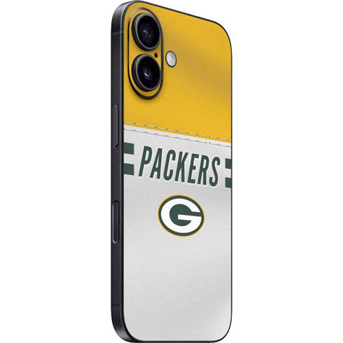 NFL Green Bay Packers White Striped iPhone 16 Skin