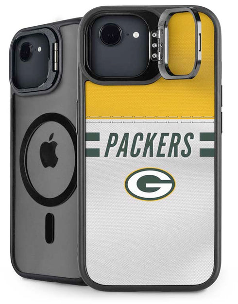 NFL Green Bay Packers White Striped iPhone 16e Kickstand Case