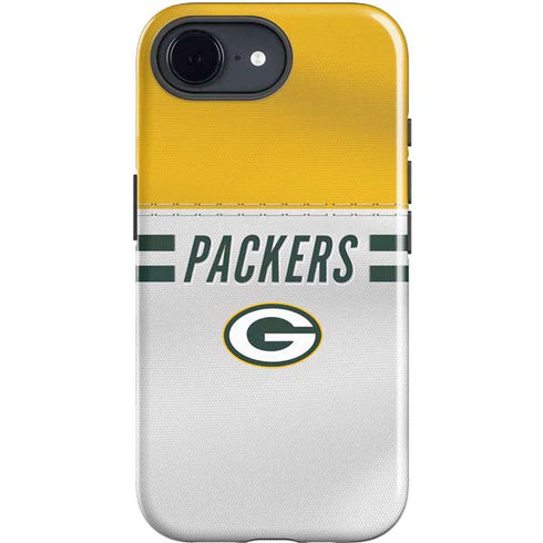 NFL Green Bay Packers White Striped iPhone 16e Impact Case