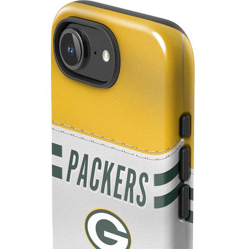 NFL Green Bay Packers White Striped iPhone 16e Impact Case