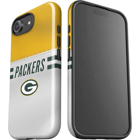 NFL Green Bay Packers White Striped iPhone 16e Impact Case