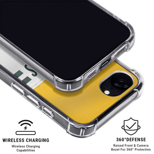 NFL Green Bay Packers White Striped iPhone 16e MagSafe Case