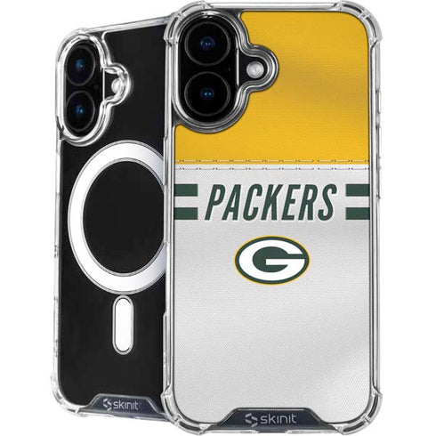 NFL Green Bay Packers White Striped iPhone 17 MagSafe Case