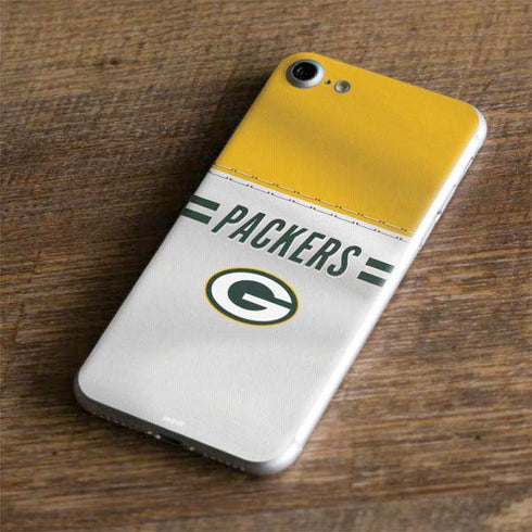 NFL Green Bay Packers White Striped iPhone 8 Skin