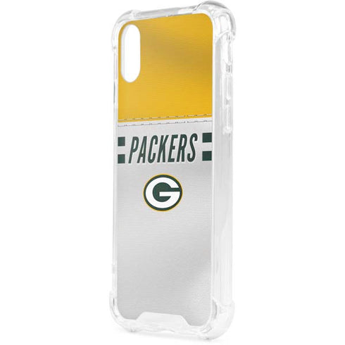 NFL Green Bay Packers White Striped iPhone XS Clear Case