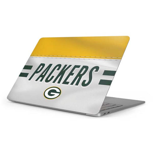 NFL Green Bay Packers White Striped Apple MacBook Pro 16-inch Skin