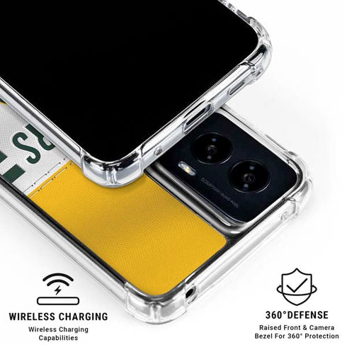 NFL Green Bay Packers White Striped Moto G Power 5G (2024) Clear Case