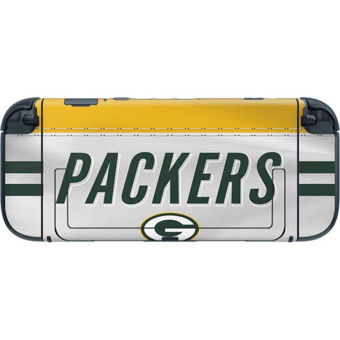 NFL Green Bay Packers White Striped Nintendo Switch 2 (2025) with Joy-Con Skin