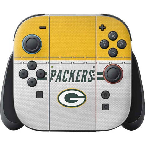 NFL Green Bay Packers White Striped Nintendo Skins
