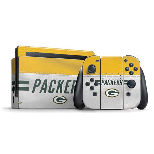 NFL Green Bay Packers White Striped Nintendo Skins