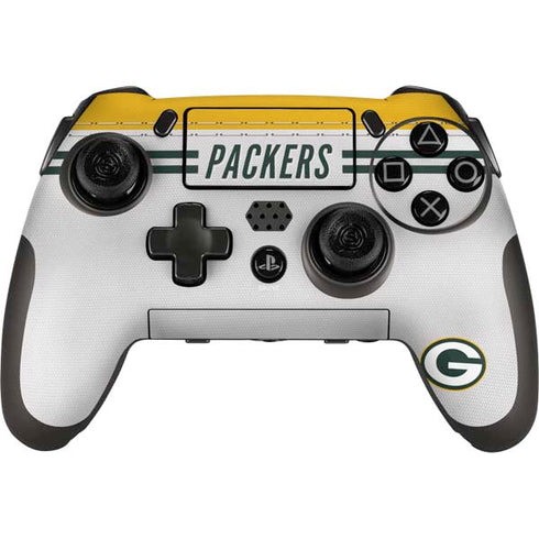 NFL Green Bay Packers White Striped PlayStation Scuf Vantage 2 Controller Skin