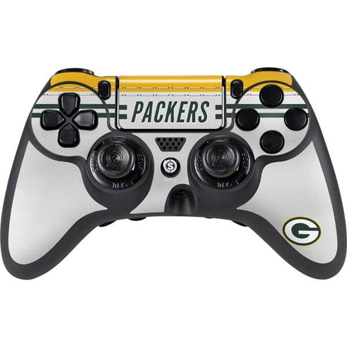 NFL Green Bay Packers White Striped PlayStation PS4 Skins