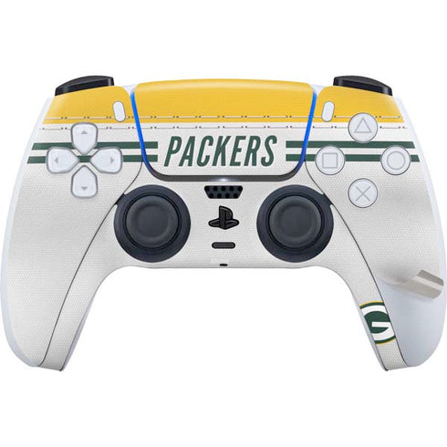 NFL Green Bay Packers White Striped PS5 Pro Bundle Skin