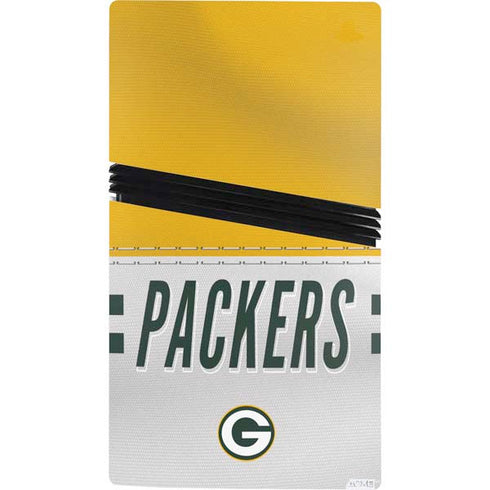 NFL Green Bay Packers White Striped PS5 Pro Console Skin