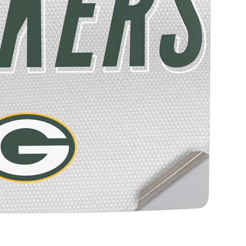 NFL Green Bay Packers White Striped PS5 Pro Disk Console Skin