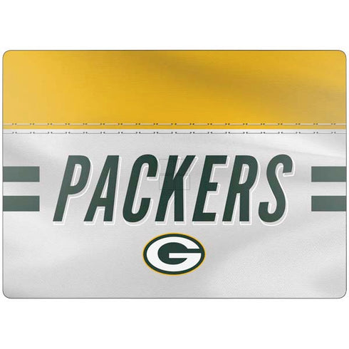 NFL Green Bay Packers White Striped Surface Laptop 7 13.8in Skin