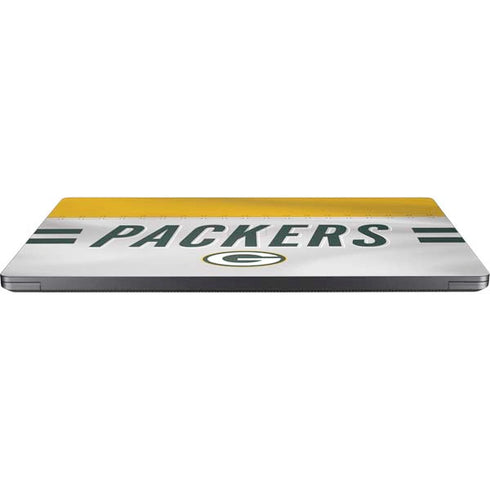 NFL Green Bay Packers White Striped Surface Laptop 7 13.8in Skin