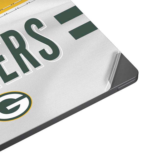 NFL Green Bay Packers White Striped Surface Laptop 7 13.8in Skin