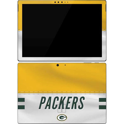 NFL Green Bay Packers White Striped Surface Pro 7 Skin