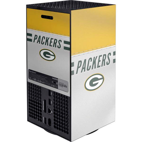 NFL Green Bay Packers White Striped XBox Series X Digital Edition Console Skin
