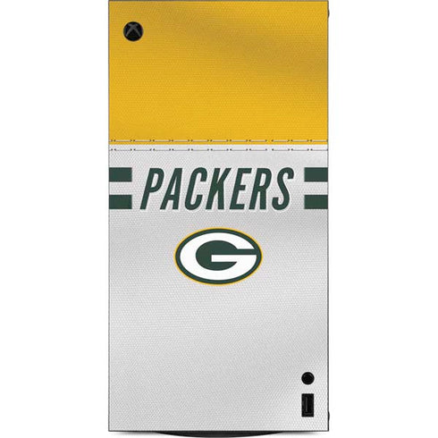 NFL Green Bay Packers White Striped XBox Series X Digital Edition Console Skin