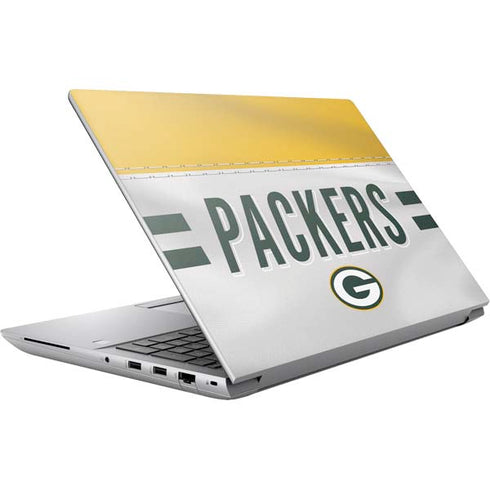 NFL Green Bay Packers White Striped HP ZBook Fury 16 G10 Skin