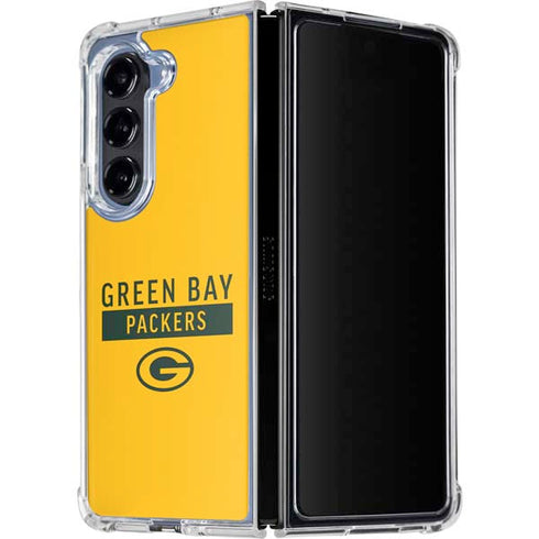 NFL Green Bay Packers Yellow Performance Series Galaxy Z Fold5 5G Clear Case