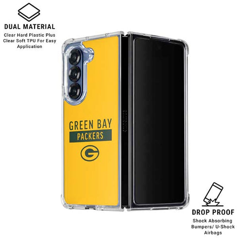 NFL Green Bay Packers Yellow Performance Series Galaxy Z Fold6 Clear Case