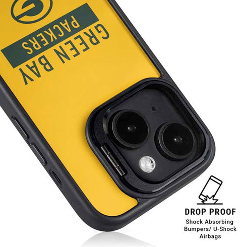 NFL Green Bay Packers Yellow Performance Series iPhone 14 Plus Kickstand Case