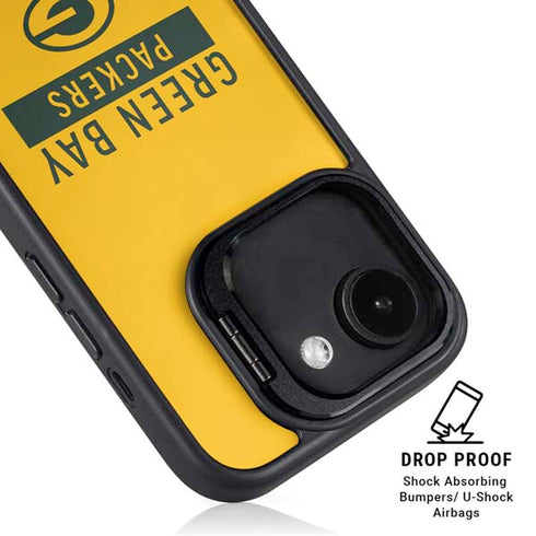 NFL Green Bay Packers Yellow Performance Series iPhone 16e Kickstand Case