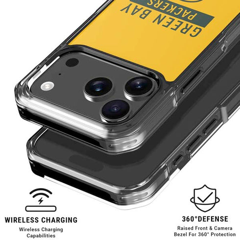 NFL Green Bay Packers Yellow Performance Series iPhone 18 Pro Clear Case