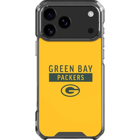NFL Green Bay Packers Yellow Performance Series iPhone 18 Pro Max Clear Case
