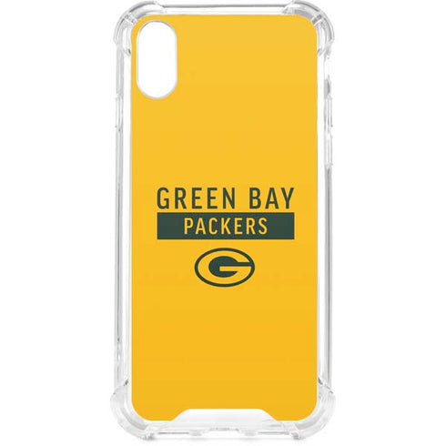NFL Green Bay Packers Yellow Performance Series iPhone XS Clear Case