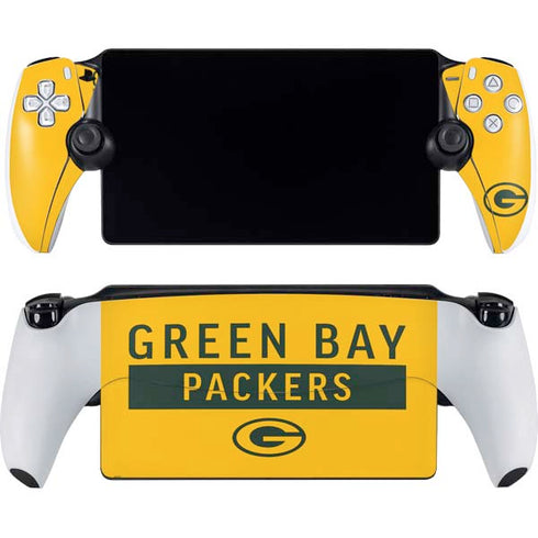 NFL Green Bay Packers Yellow Performance Series PlayStation Portal Remote Player Skin