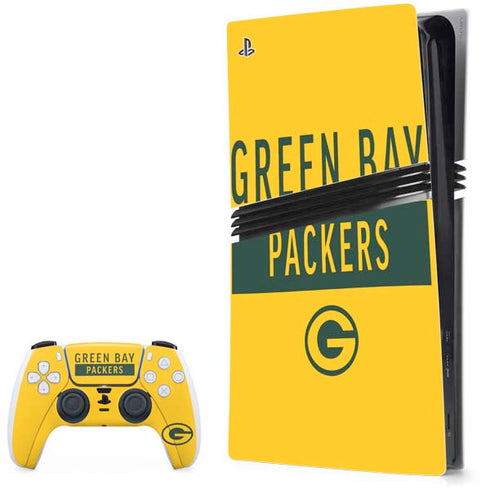 NFL Green Bay Packers Yellow Performance Series PS5 Pro Bundle Skin