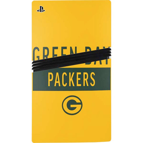 NFL Green Bay Packers Yellow Performance Series PS5 Pro Bundle Skin