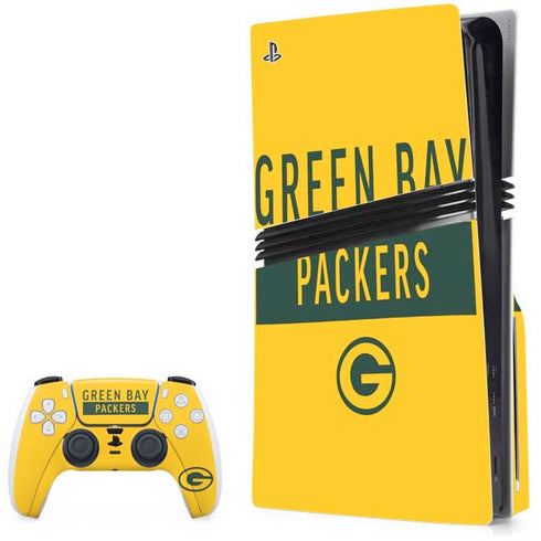 NFL Green Bay Packers Yellow Performance Series PlayStation PS5 Skins