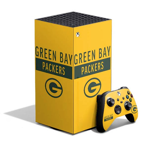 NFL Green Bay Packers Yellow Performance Series XBox Series X Digital Edition Bundle Skin