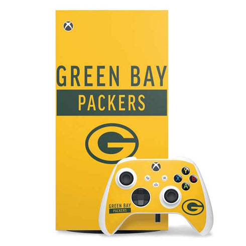 NFL Green Bay Packers Yellow Performance Series Xbox Series X Skins