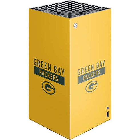 NFL Green Bay Packers Yellow Performance Series Xbox Series X Skins