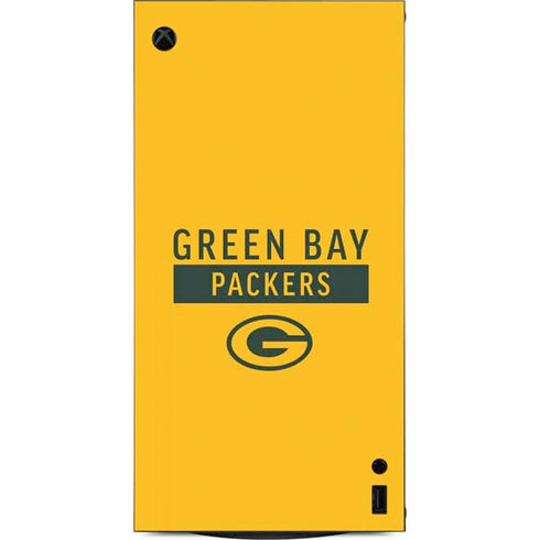 NFL Green Bay Packers Yellow Performance Series XBox Series X Digital Edition Console Skin