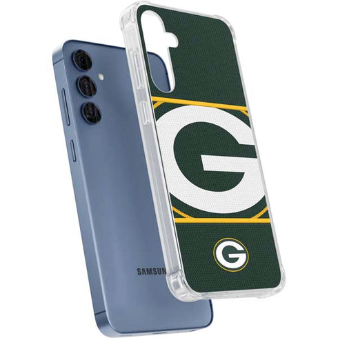 NFL Green Bay Packers Zone Block Galaxy A55 5G Clear Case