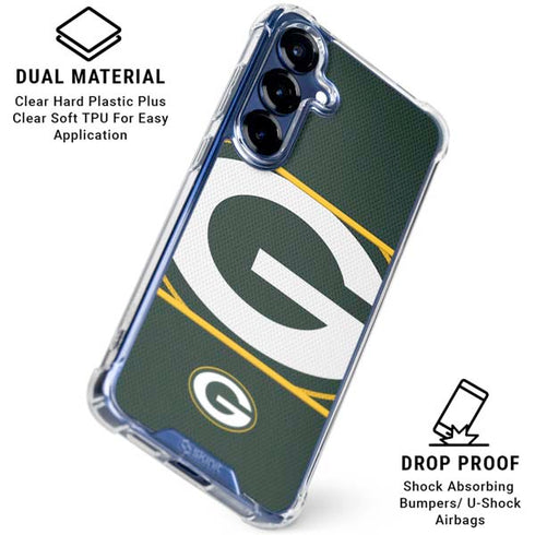 NFL Green Bay Packers Zone Block Galaxy S25 Plus Clear Case