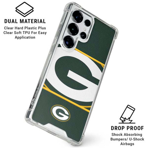 NFL Green Bay Packers Zone Block Galaxy S25 Ultra Clear Case