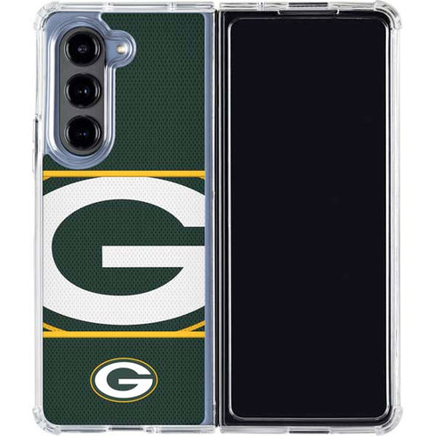 NFL Green Bay Packers Zone Block Galaxy Z Fold5 5G Clear Case
