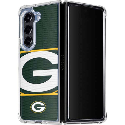 NFL Green Bay Packers Zone Block Galaxy Z Fold5 5G Clear Case