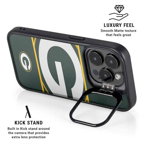 NFL Green Bay Packers Zone Block iPhone 14 Pro Max Kickstand Case