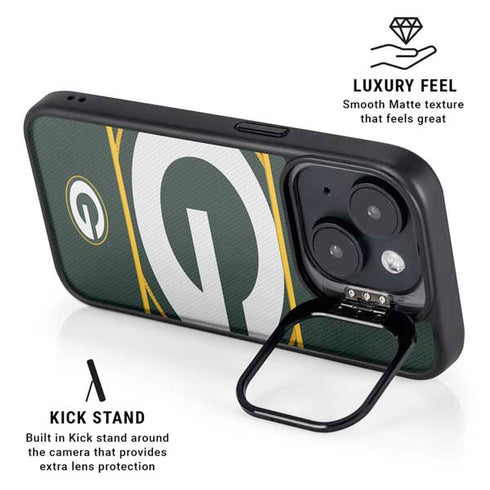 NFL Green Bay Packers Zone Block iPhone 15 Kickstand Case