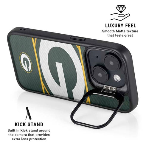 NFL Green Bay Packers Zone Block iPhone 15 Plus Kickstand Case