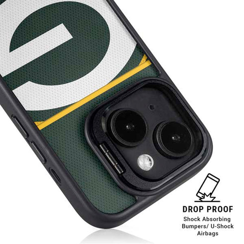 NFL Green Bay Packers Zone Block iPhone 15 Plus Kickstand Case